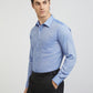 Raymond Men Blue Structure Slim Fit Cotton Shirt