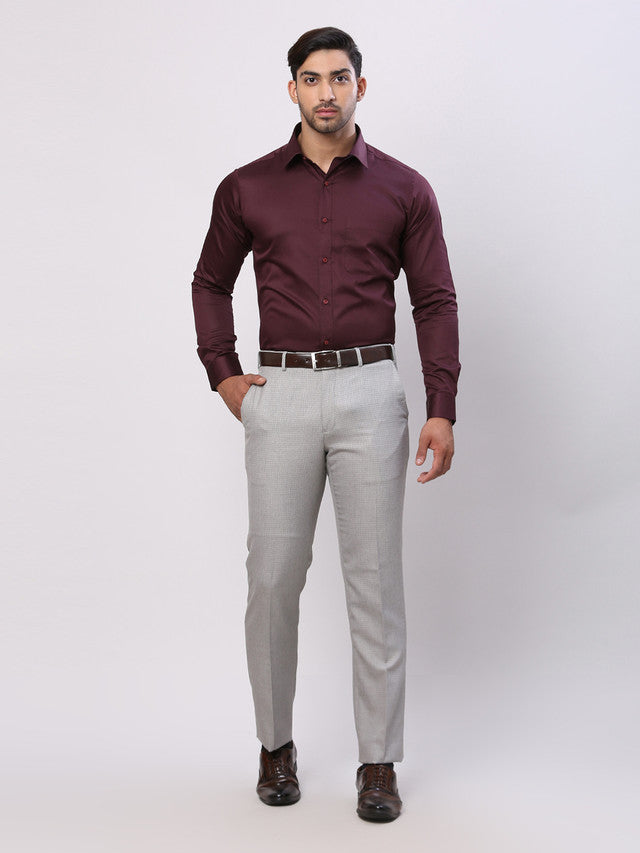 Raymond Maroon Formal Shirt