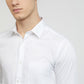 Raymond Men White Slim Fit Solid Formal Shirt