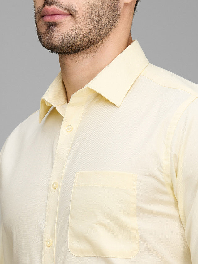 Raymond Men Yellow Slim Fit Solid Formal Shirt – MyRaymond