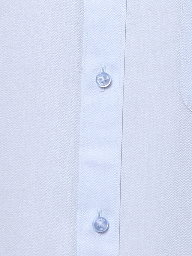 Raymond Blue Solid Slim Fit Cotton Formal Shirt