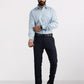 Raymond Blue Solid Slim Fit Cotton Formal Shirt