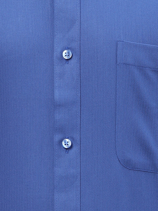 Raymond Blue Solid Slim Fit Cotton Formal Shirt