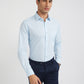 Raymond Blue Solid Slim Fit Cotton Formal Shirt