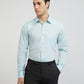 Raymond Blue Solid Slim Fit Cotton Formal Shirt