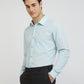 Raymond Blue Solid Slim Fit Cotton Formal Shirt