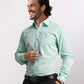 Raymond Green Solid Slim Fit Cotton Formal Shirt