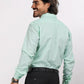 Raymond Green Solid Slim Fit Cotton Formal Shirt