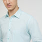 Raymond Blue Solid Slim Fit Cotton Formal Shirt