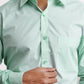 Raymond Green Solid Slim Fit Cotton Formal Shirt