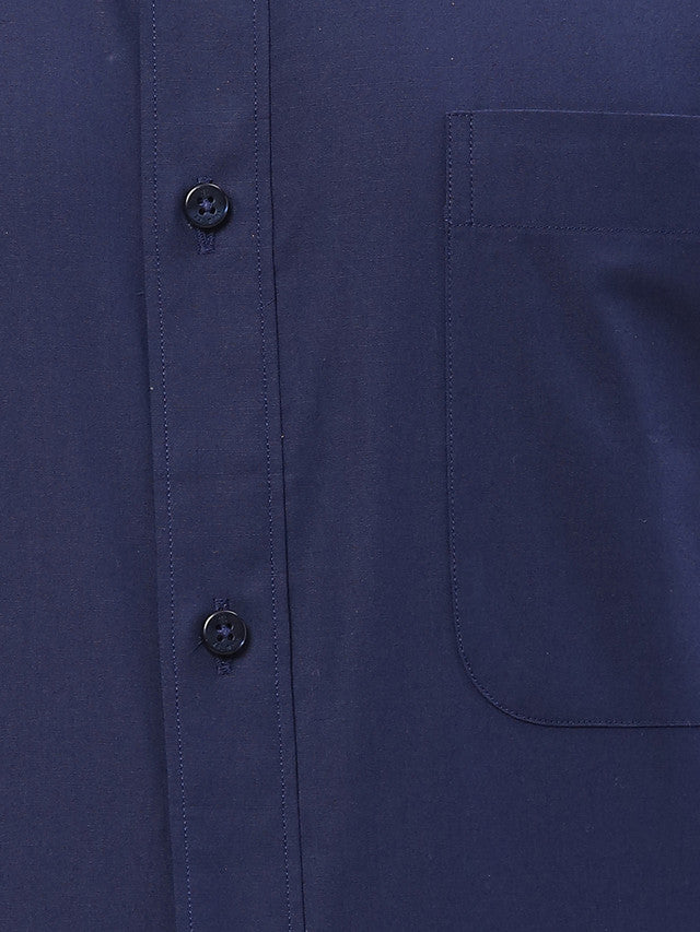 Raymond Blue Solid Slim Fit Cotton Formal Shirt