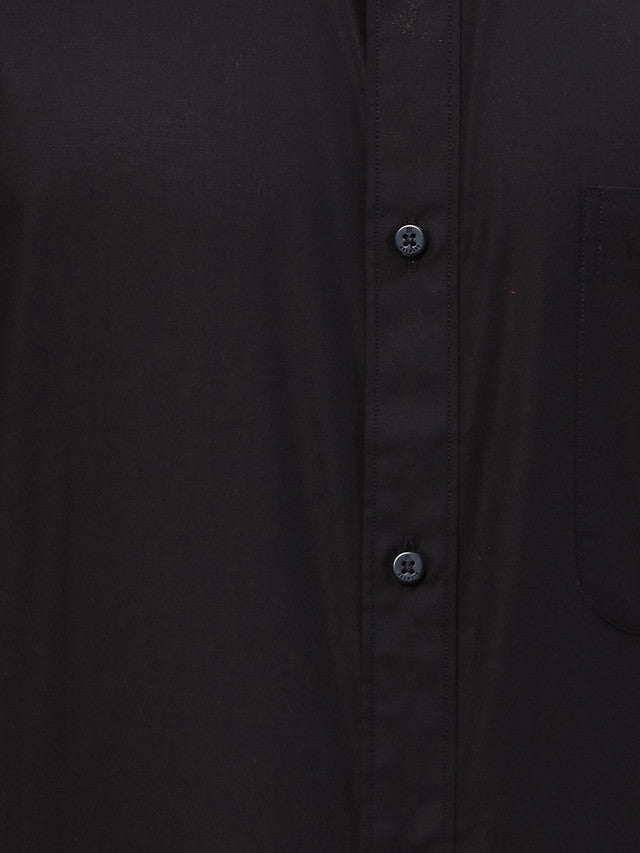 Raymond Black Solid Slim Fit Cotton Formal Shirt