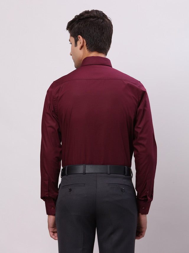 Raymond Maroon Formal Shirt