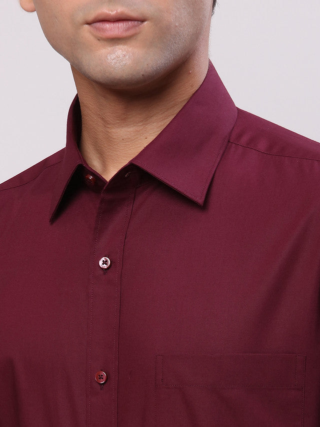 Raymond Maroon Formal Shirt