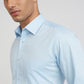 Raymond Blue Structure Slim Fit Full Sleeve Cotton Shirt