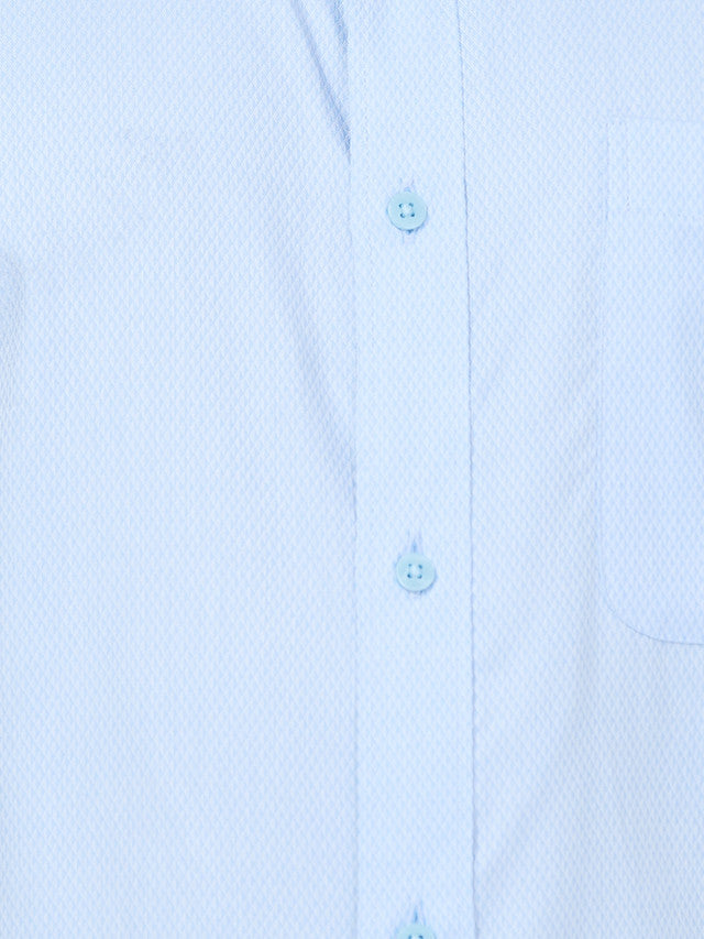 Raymond Men Blue Slim Fit Structure Formal Shirt