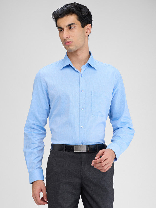 Blue formal shirt for men hotsell