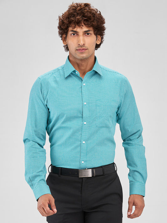 Raymond Green Structure Slim Fit Cotton Formal Shirt