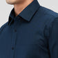 Raymond Men Blue Solid Slim Fit Cotton Shirt