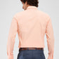 Raymond Orange Solid Slim Fit Cotton Formal Shirt