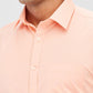 Raymond Orange Solid Slim Fit Cotton Formal Shirt