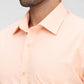 Raymond Orange Solid Slim Fit Full Sleeve Cotton Shirt