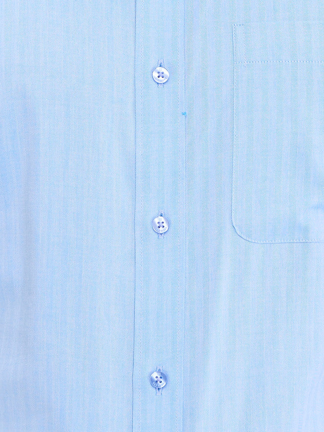 Raymond Men Blue Slim Fit Solid Formal Shirt