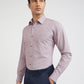 Raymond Purple Checks Slim Fit Full Sleeve Cotton Shirt