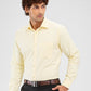 Raymond Yellow Checks Slim Fit Cotton Formal Shirt