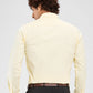 Raymond Yellow Checks Slim Fit Cotton Formal Shirt