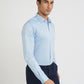 Raymond Blue Structure Slim Fit Full Sleeve Cotton Shirt
