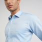 Raymond Blue Structure Slim Fit Full Sleeve Cotton Shirt