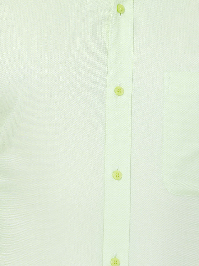 Raymond Men Green Structure Slim Fit Cotton Shirt