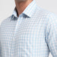 Raymond Men Blue Slim Fit Checks Formal Shirt