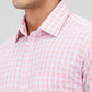 Raymond Men Red Slim Fit Checks Formal Shirt