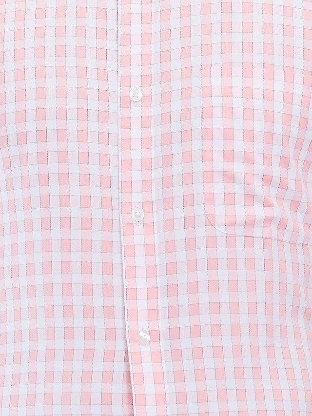 Raymond Men Red Slim Fit Checks Formal Shirt