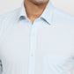 Raymond Men Blue Slim Fit Structure Formal Shirt