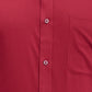 Raymond Red Solid Slim Fit Full Sleeve Cotton Shirt