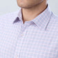 Raymond Men Purple Slim Fit Checks Formal Shirt