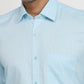 Raymond Men Blue Regular Fit Structure Formal Shirt