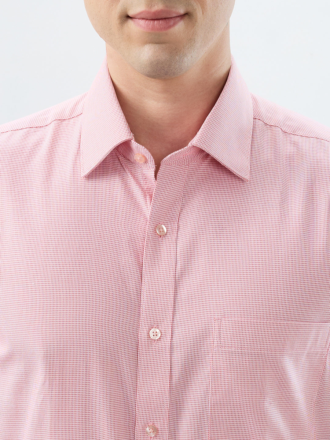 Raymond Men Red Regular Fit Structure Formal Shirt