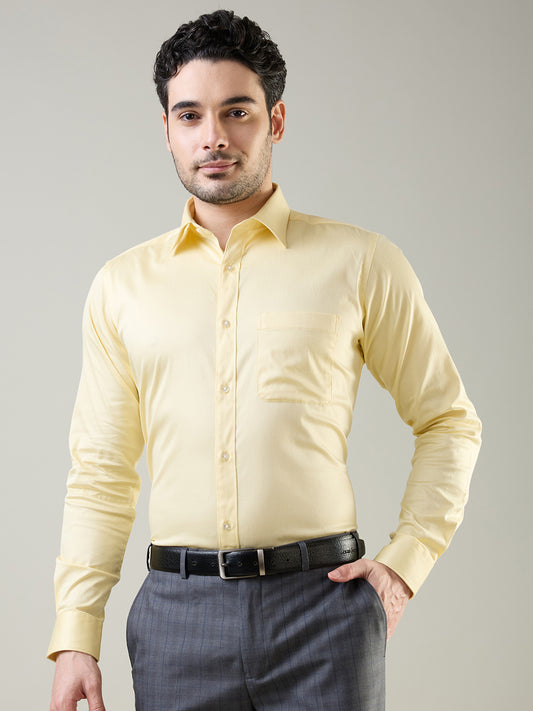 Raymond Yellow Formal Shirt