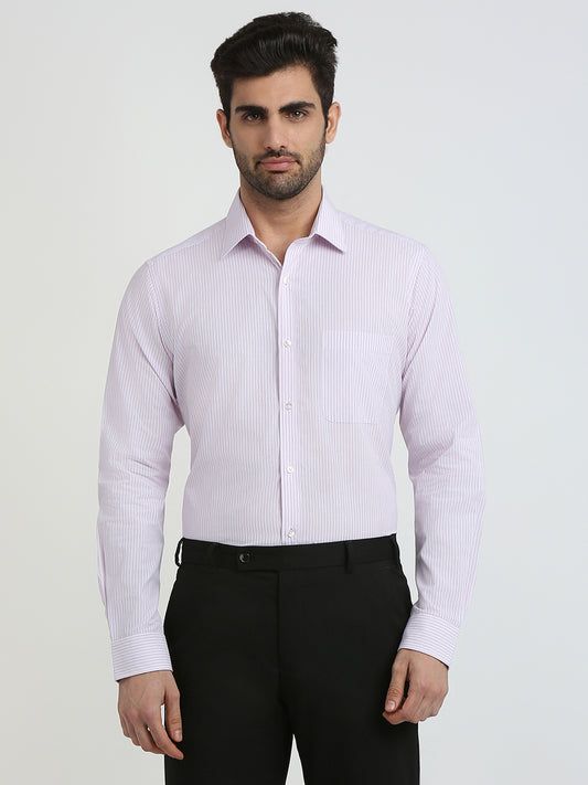 Raymond Men Purple Structure Slim Fit Cotton Formal Shirt
