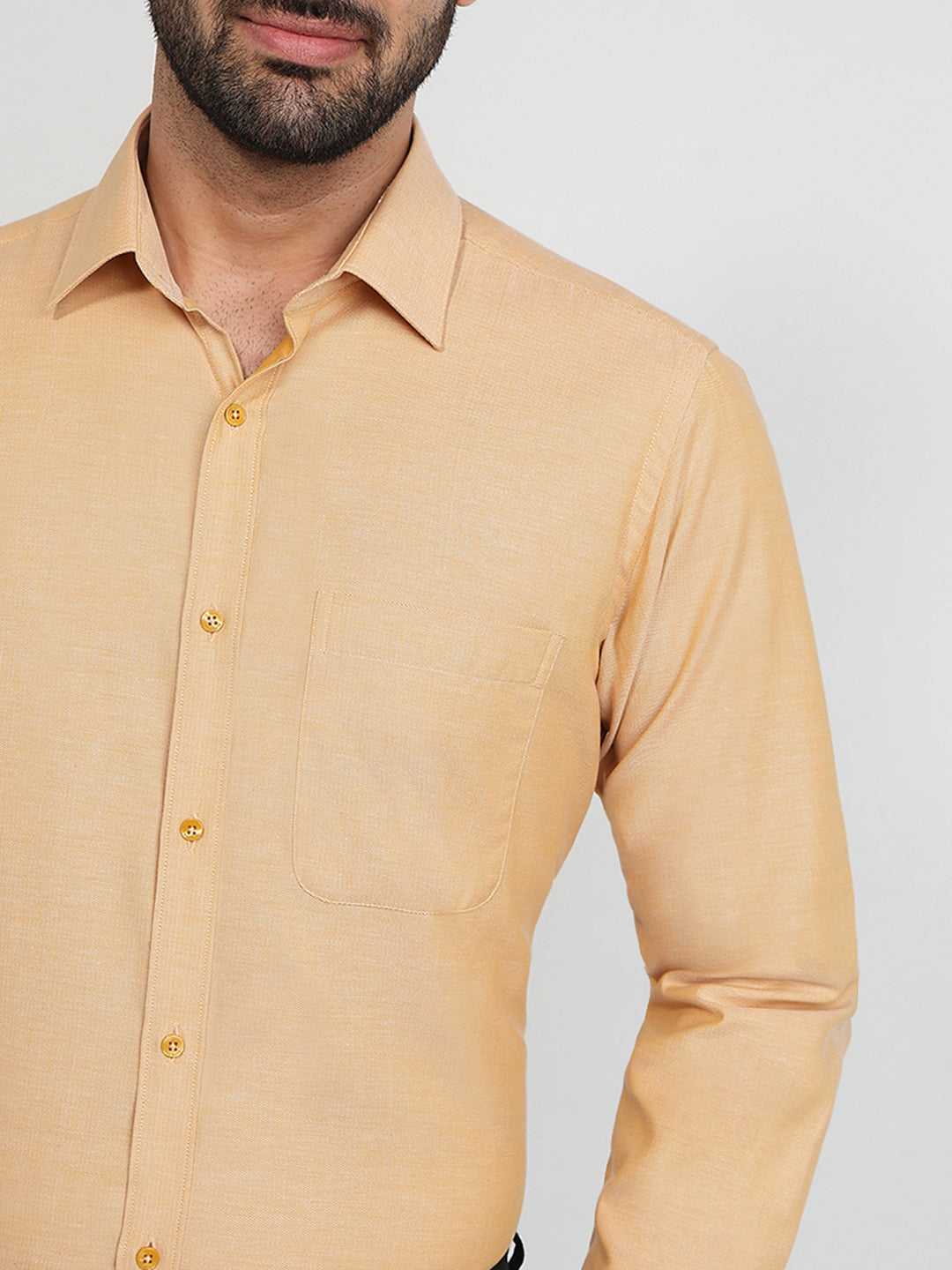 Raymond Men Orange Slim Fit Structure Formal Shirt  MyRaymond