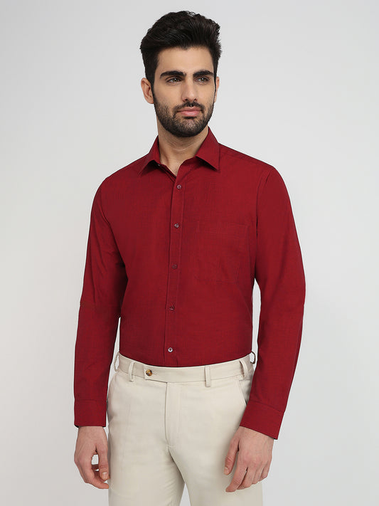 Raymond Maroon Formal Shirt
