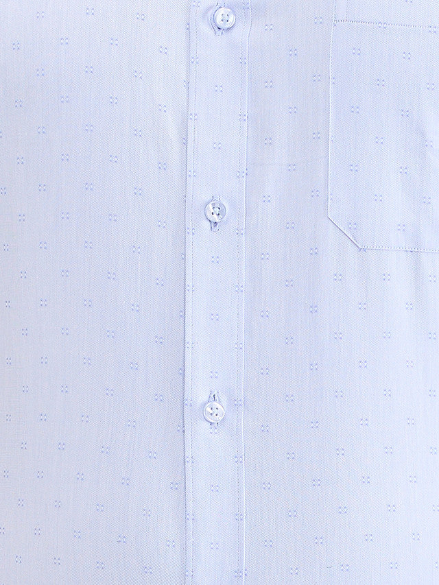 Raymond Blue Structure Contemporary Fit Cotton Formal Shirt