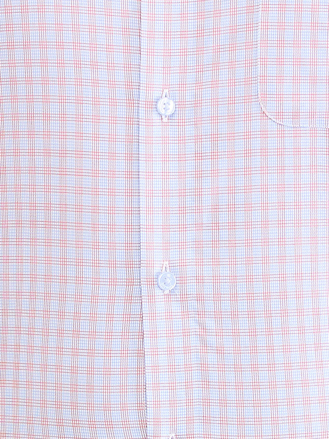 Raymond Beige Checks Contemporary Fit Cotton Formal Shirt