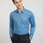 Raymond Blue Solid Regular Fit Cotton Formal Shirt