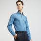 Raymond Blue Solid Regular Fit Cotton Formal Shirt