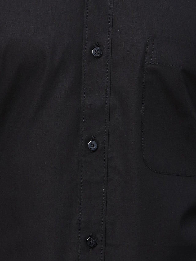 Raymond Black Solid Regular Fit Cotton Formal Shirt